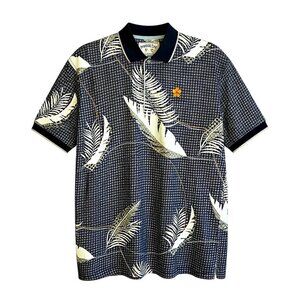 Bamboo Cay Mauna Kea Beach Hotel Polo Golf Shirt Hawaiian Floral Size Medium